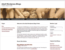 Tablet Screenshot of adultwordpress.com